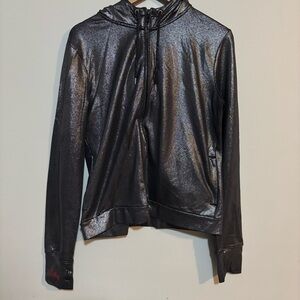 NFL All Sport Couture Silver Tampa Bay Bucs Zip Up Hooded Jacket | Womens Size L